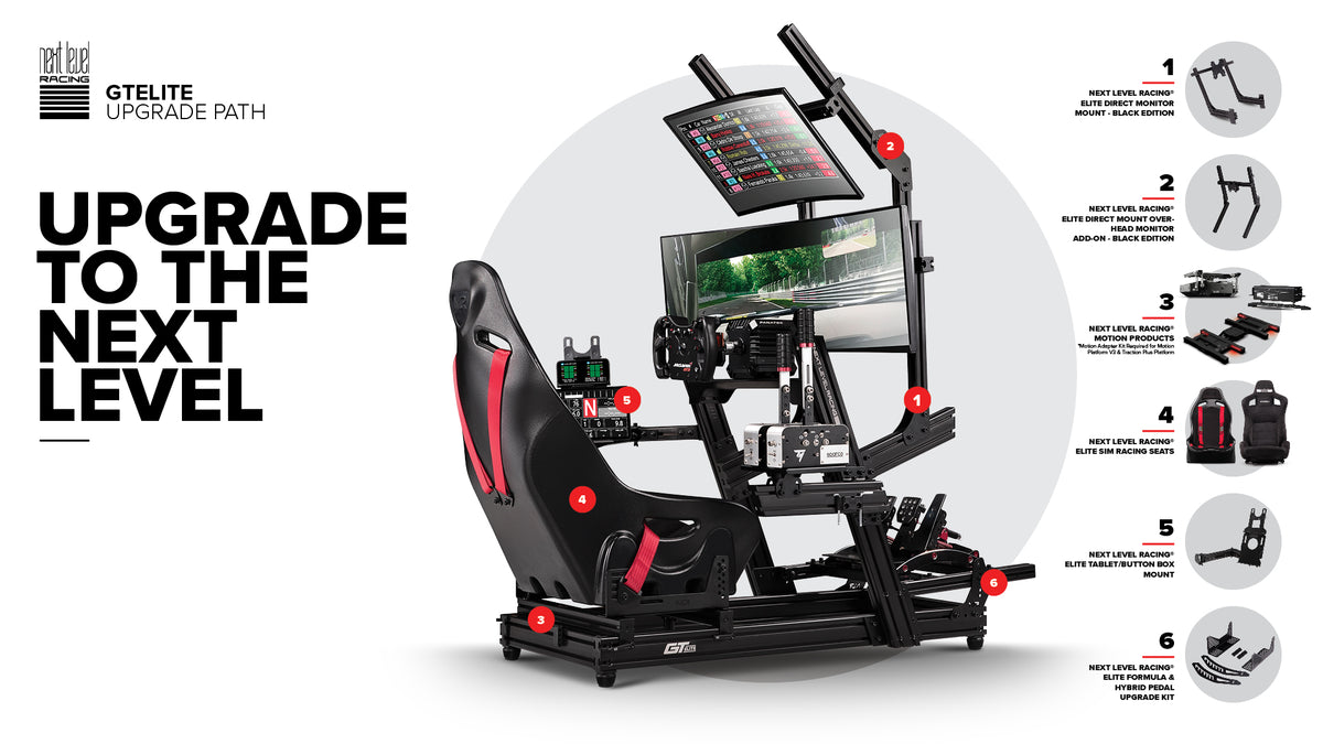 GTElite Racing Simulator Cockpit- Wheel Plate Edition (NLR-E022)