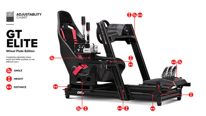 GTElite Racing Simulator Cockpit- Wheel Plate Edition (NLR-E022)