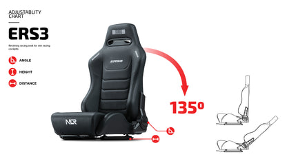 Next Level Racing® ERS3 Elite Leather Reclining Seat [NLR-E050] Suede [NLR-E052] Fabric and Mesh [NLR-E051] - photo 9